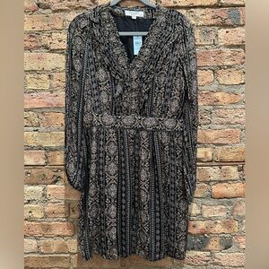 Loft - Dress - Size 8P - Black metallic stitching - NWT